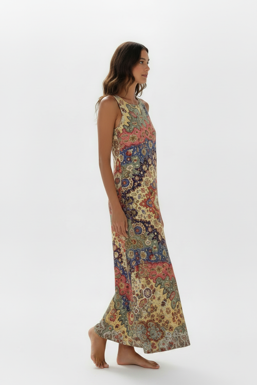 Vestido boho - perfil lateral